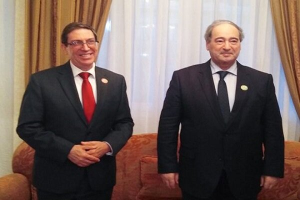 دیدار وزیران خارجه کوبا و سوریه و تأکید بر تقویت روابط دوستانه